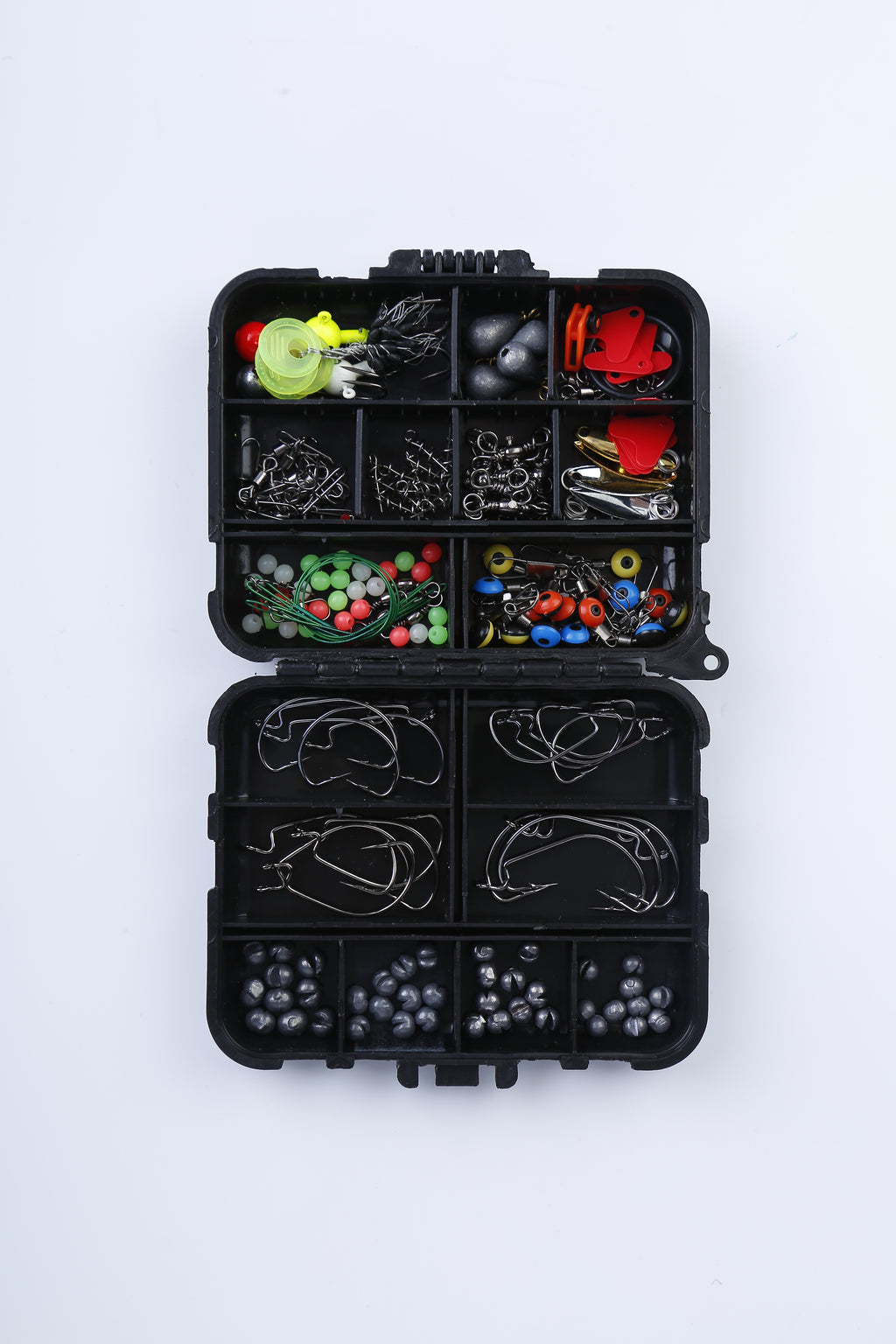188Pcs Fishing Accessory Kit Portable Fishing Set Including Jig Hooks Sinker Weights Spoon Lure Removable Split Shot With Tackle Box For Fathers Day Gift