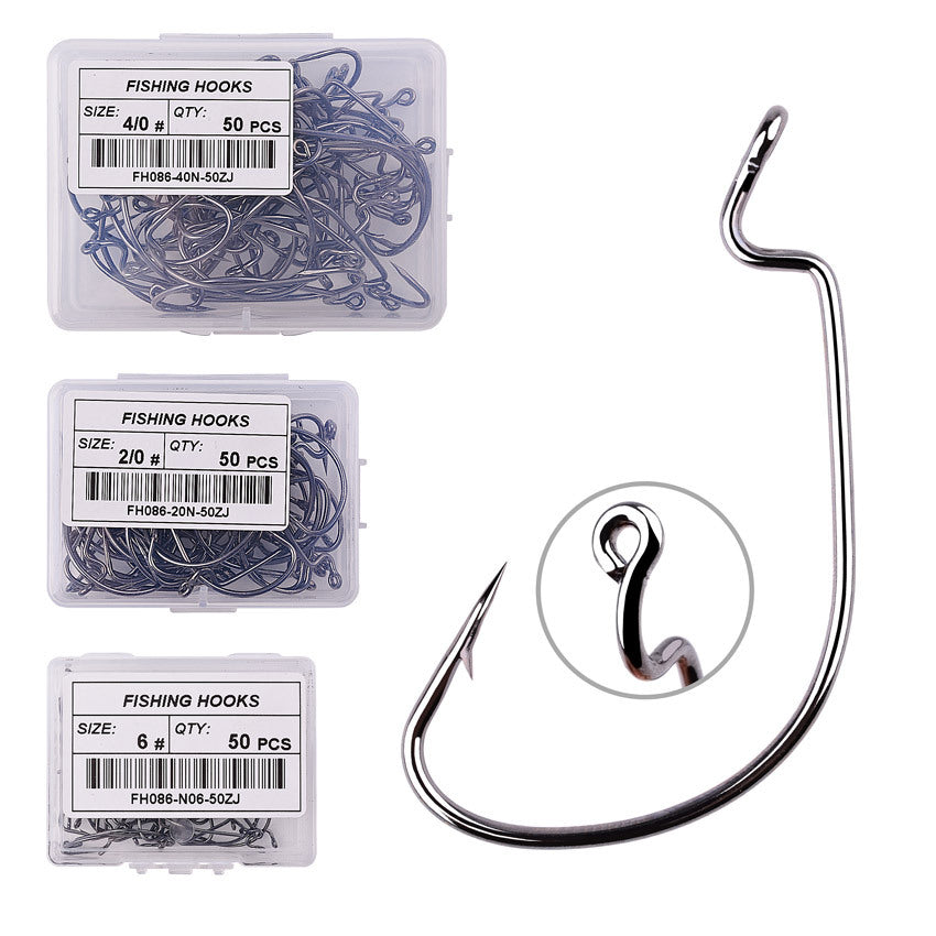 High Carbon Steel Crank Hook — Soft Insect Lure Bait for Sea & Grouper Fishing