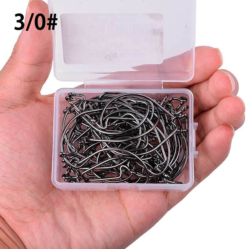 High Carbon Steel Crank Hook — Soft Insect Lure Bait for Sea & Grouper Fishing