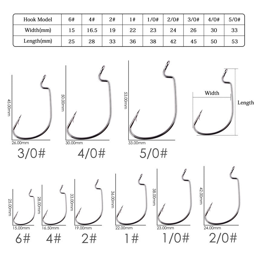 High Carbon Steel Crank Hook — Soft Insect Lure Bait for Sea & Grouper Fishing