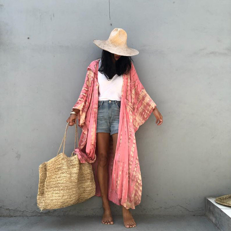 Women's Sun Protection Shirt Hooded Printing Long-sleeved Cardigan Jacket
