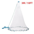 Hand Cast Fishing Net — Strong Nylon Mesh, Easy Throw, USA