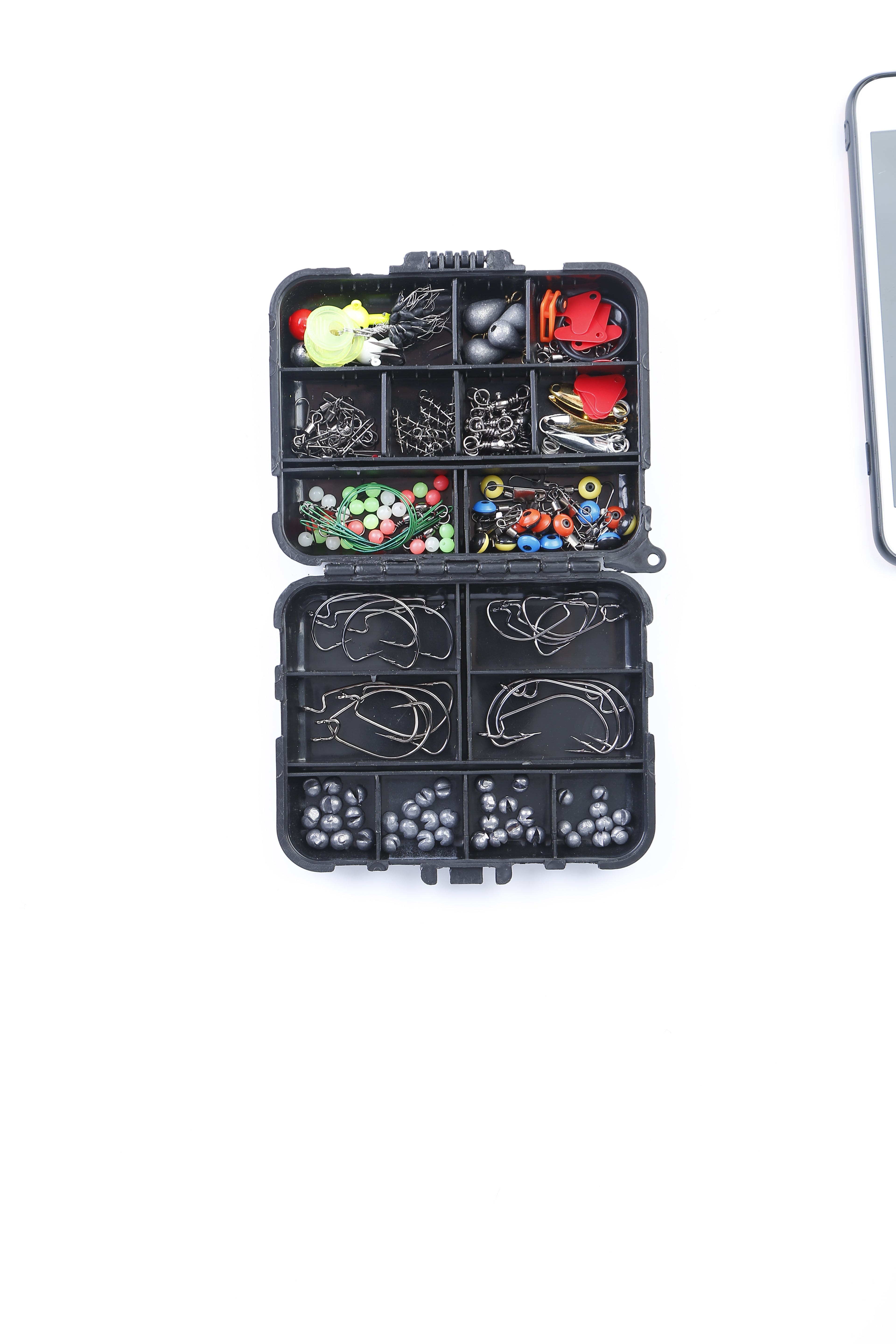 188Pcs Fishing Accessory Kit Portable Fishing Set Including Jig Hooks Sinker Weights Spoon Lure Removable Split Shot With Tackle Box For Fathers Day Gift