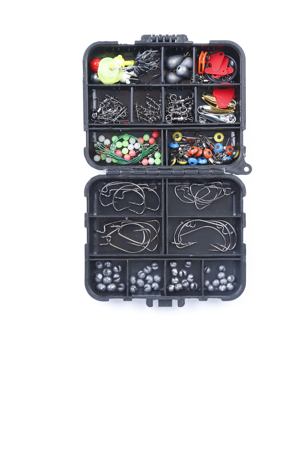188Pcs Fishing Accessory Kit Portable Fishing Set Including Jig Hooks Sinker Weights Spoon Lure Removable Split Shot With Tackle Box For Fathers Day Gift