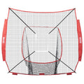 7x7 Ft Baseball Softball Practice Net, Portable Baseball Training Net For Hitting Batting Catching Pitching, Backstop Baseball Equipment Training Aids With Strike Zone (Net Only)