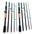 4-Section Fiberglass Baitcasting Rod — 70" Spinning & Casting Pole