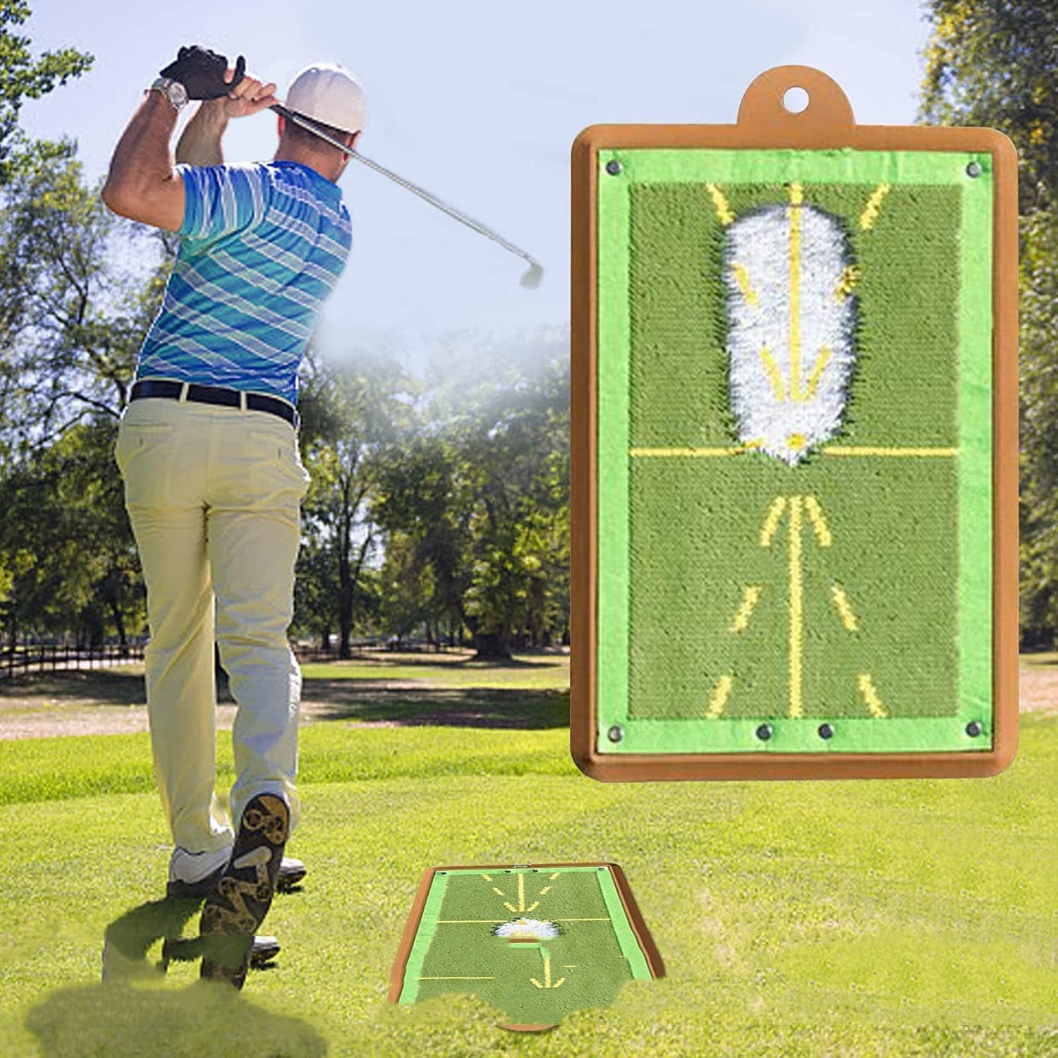 Golf Swing Track Direction Detection Pad